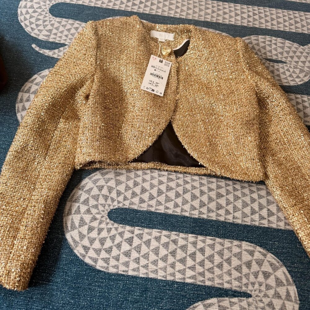 Zara gold blazer